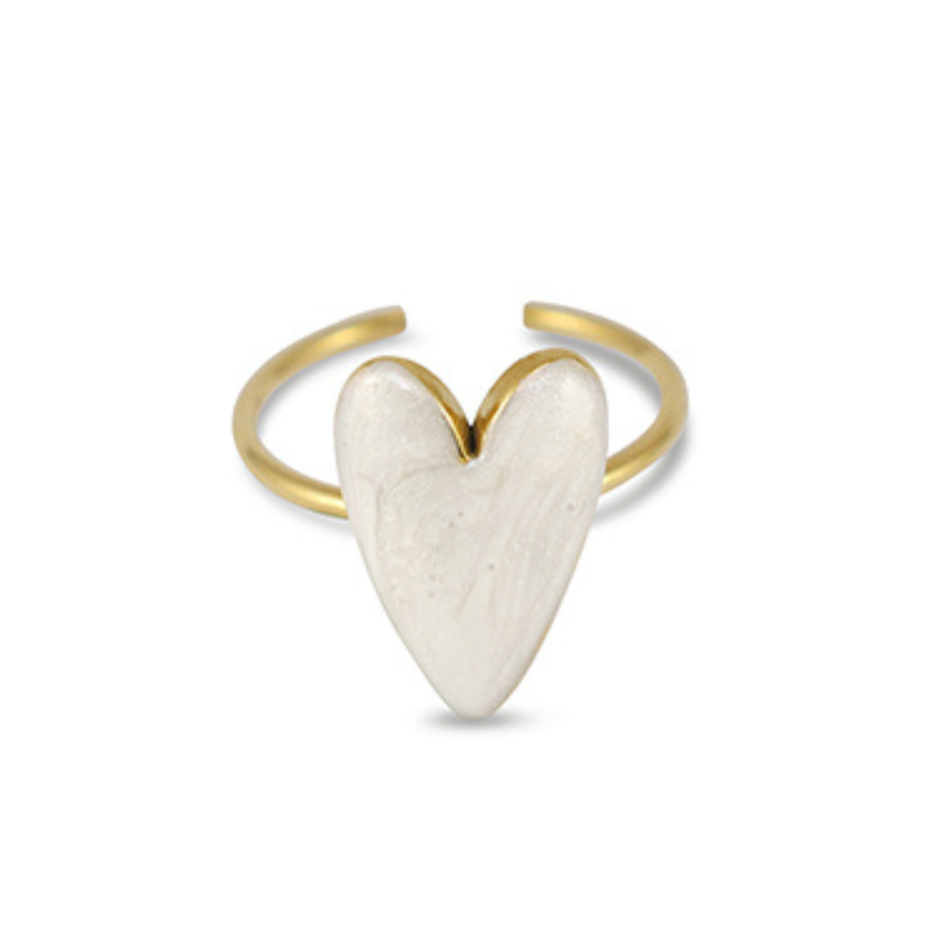 HEART Ring - Pearl White
