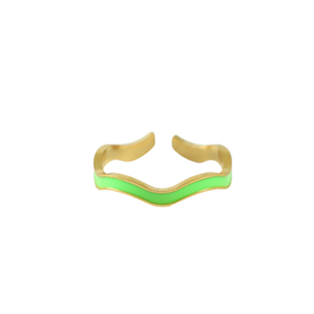 WAVY ring - Green