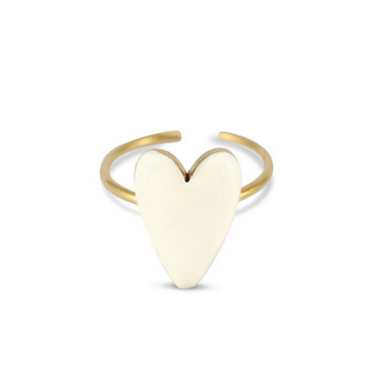 HEART Ring - Ivory White